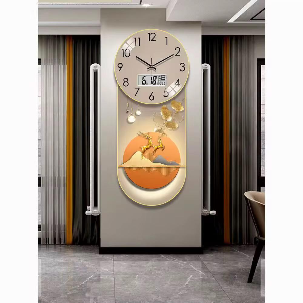 Horloge Murale LED Dorée – Moderne, Silencieuse et Élégante pour Salon & Chambre