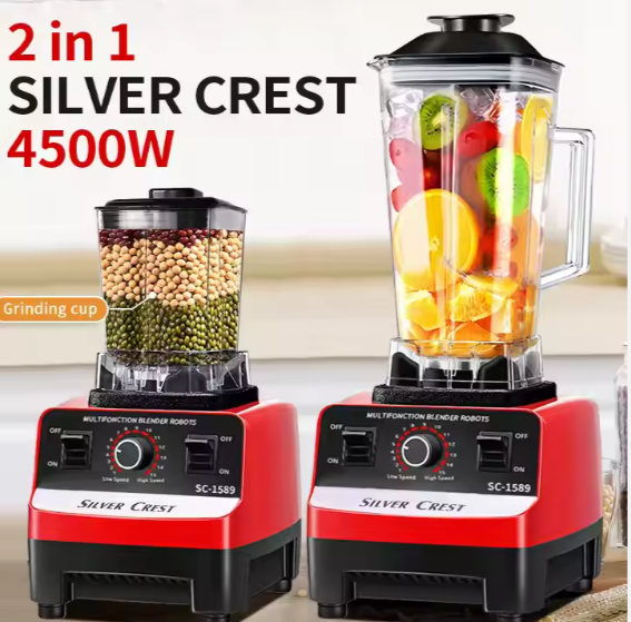 🥤 Blender Professionnel Silver Crest 4500W – 2 en 1