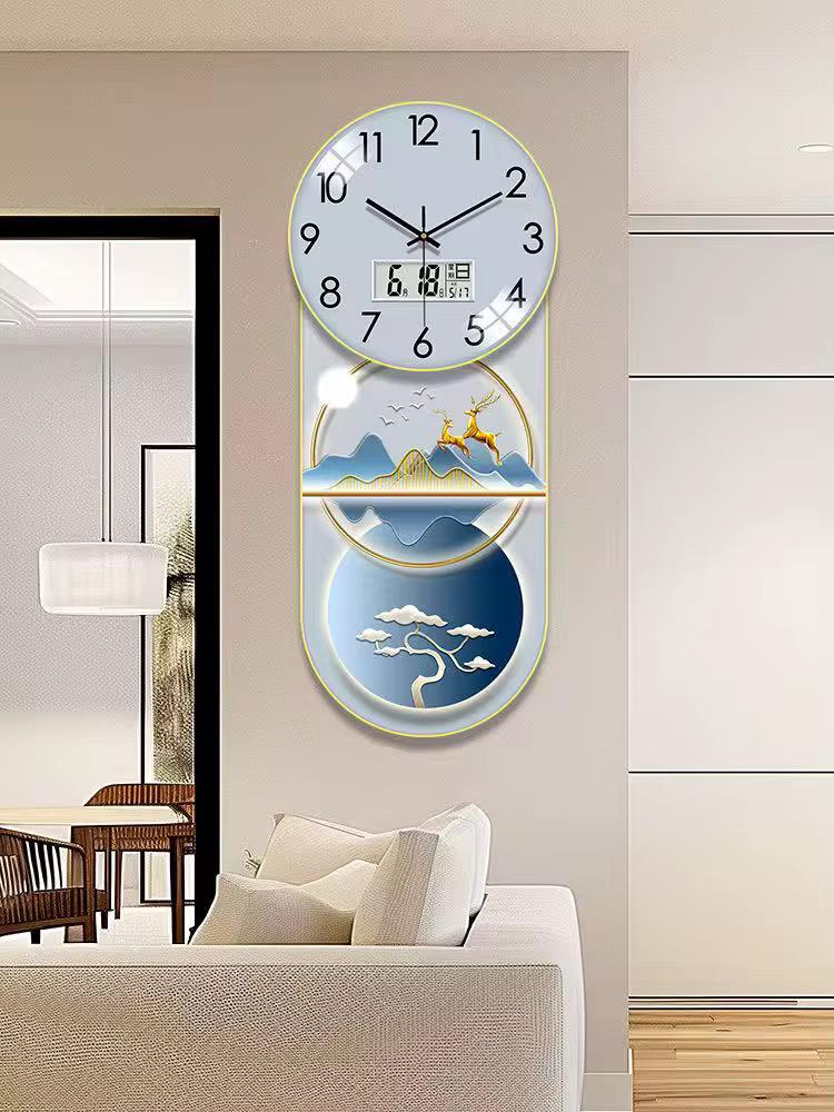 Horloge Murale LED Dorée – Moderne, Silencieuse et Élégante pour Salon & Chambre